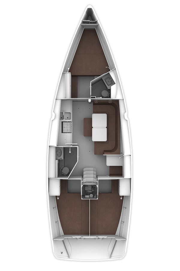 Bavaria Cruiser 41 (3 cab) Sketch