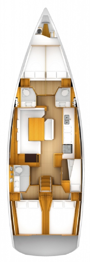 Sun Odyssey 509 (5+1Cab/3WC) Sketch