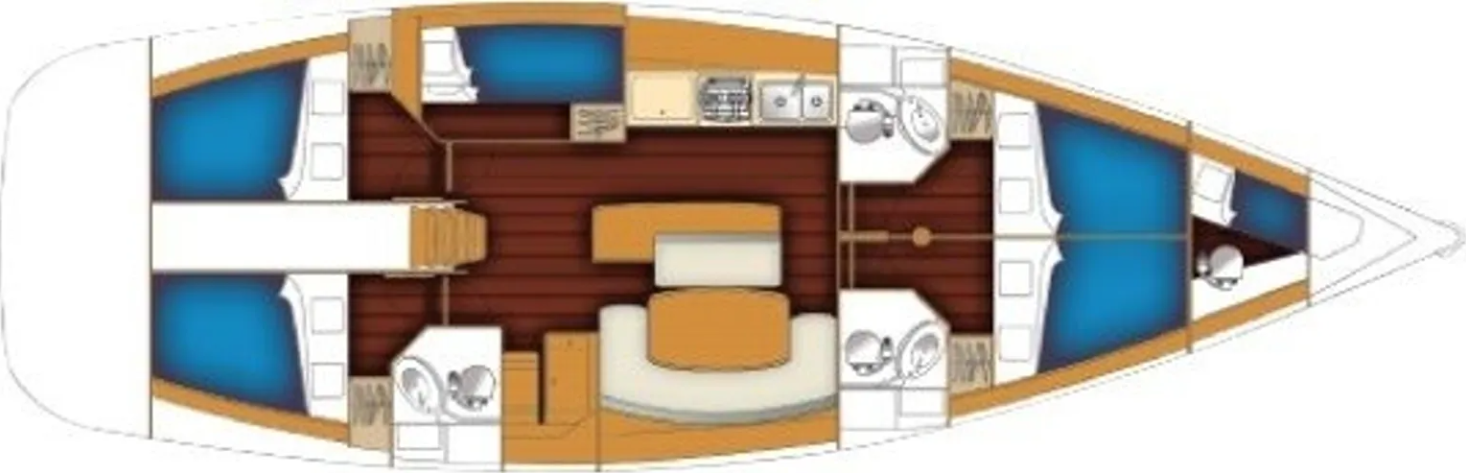 Cyclades 50.5 (5+1cab/3wc) Sketch