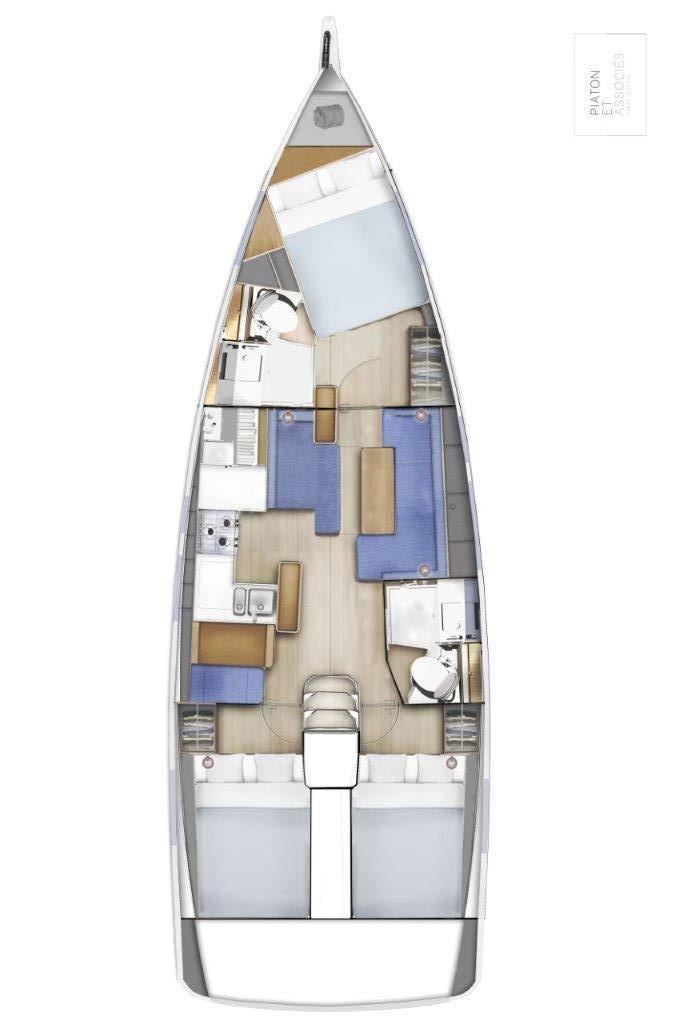 Sun Odyssey 410 (3cab) Sketch