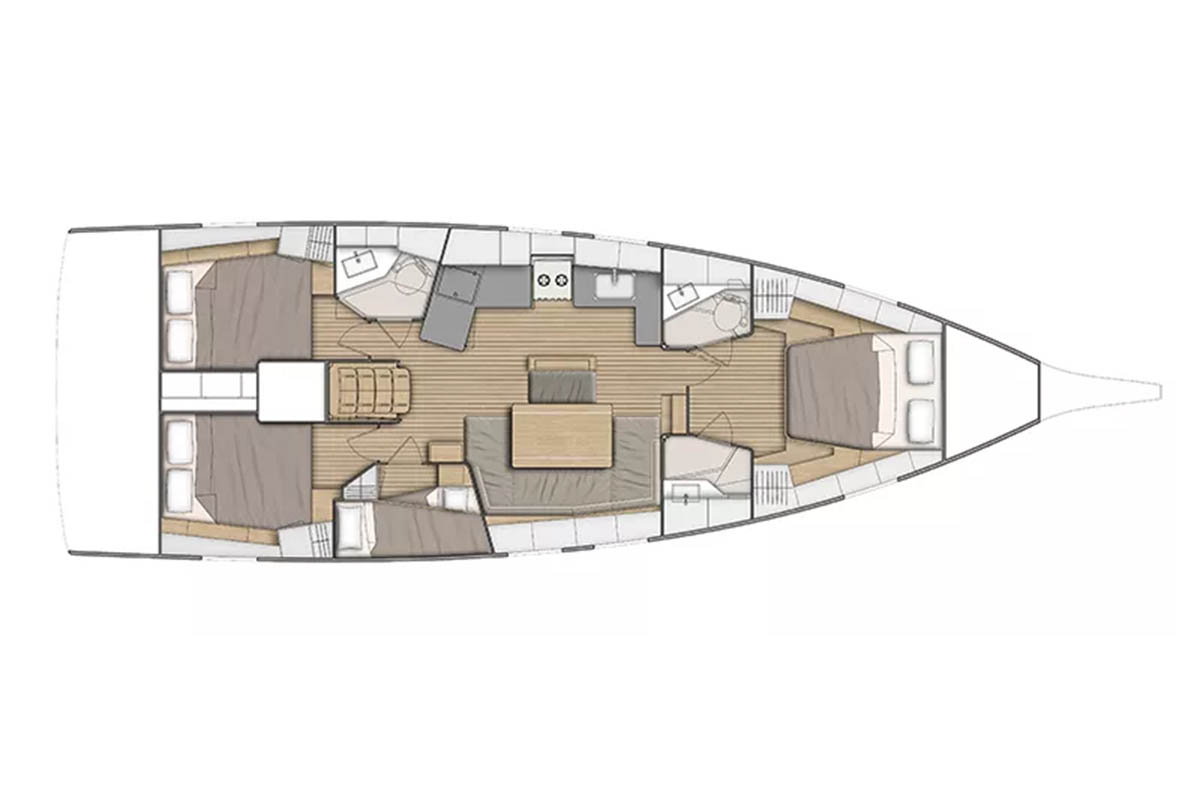 Oceanis 46.1 (4cab/4wc) Sketch