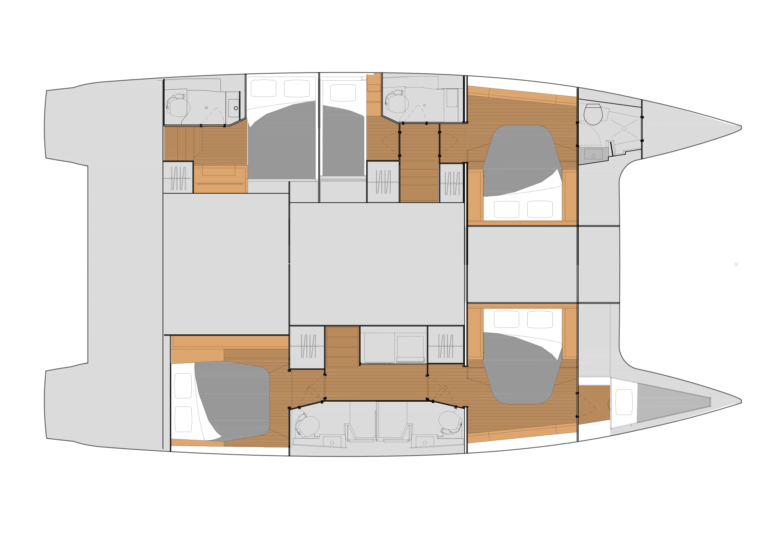 Fountaine Pajot Tanna 47 - 5 + 1 cab. Sketch