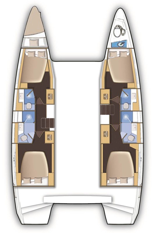 Lagoon 42 (4+1cab/4wc) Sketch