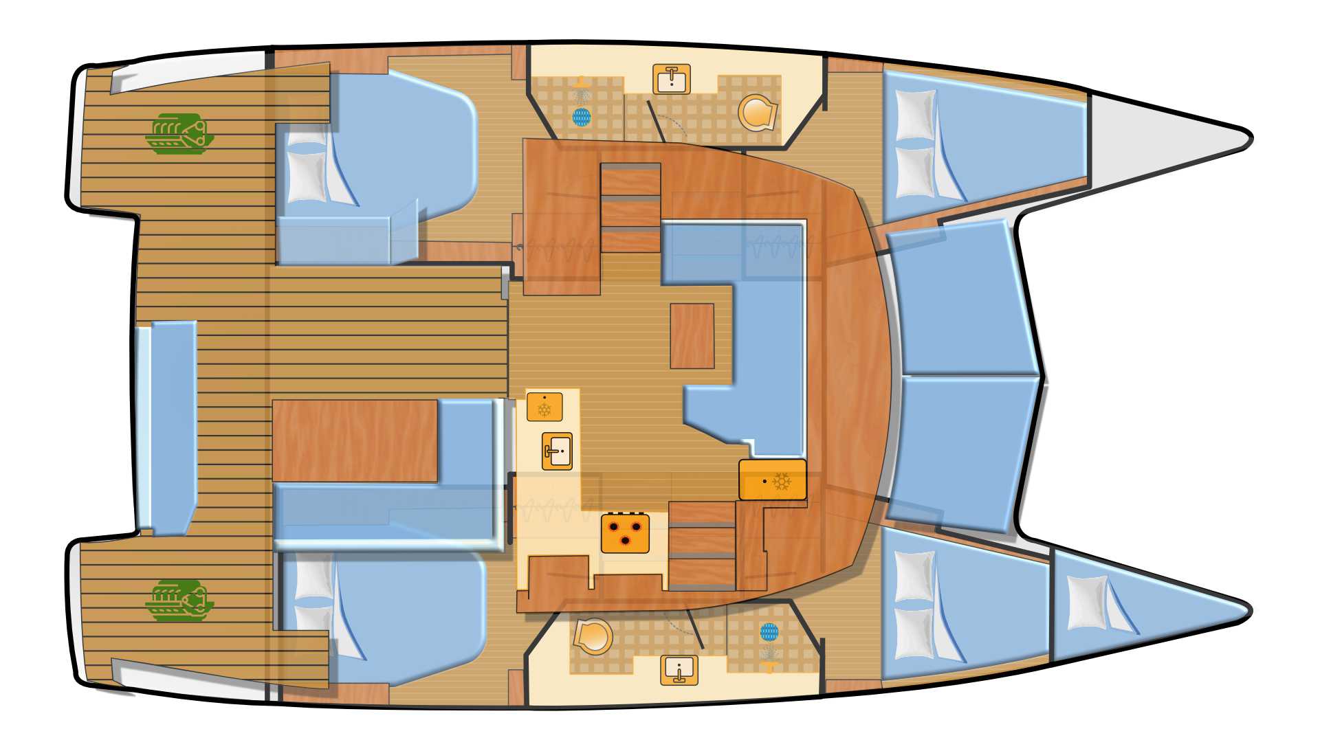 Isla 40 (4+1cab/4wc) Sketch