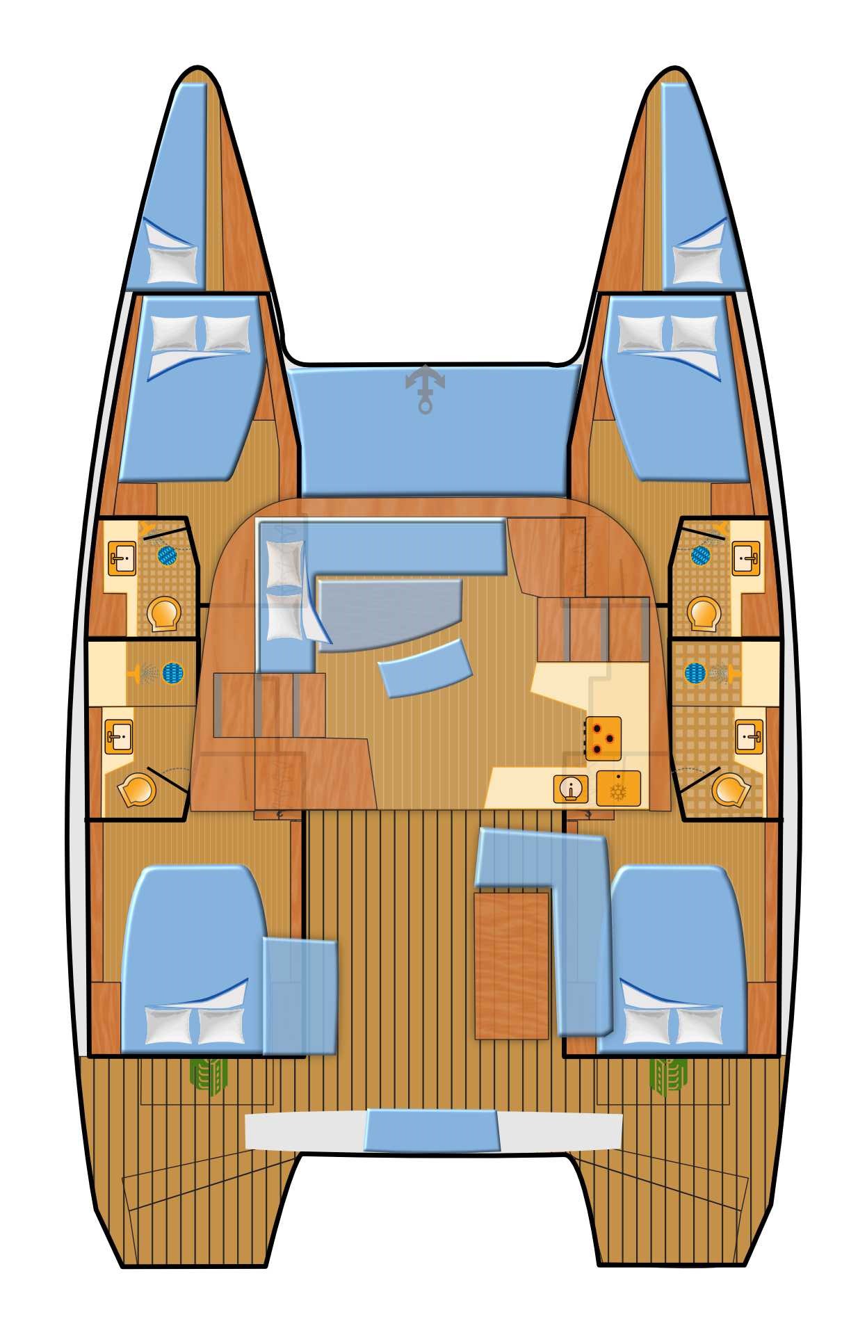 Lagoon 42 (4cab/4wc) Sketch