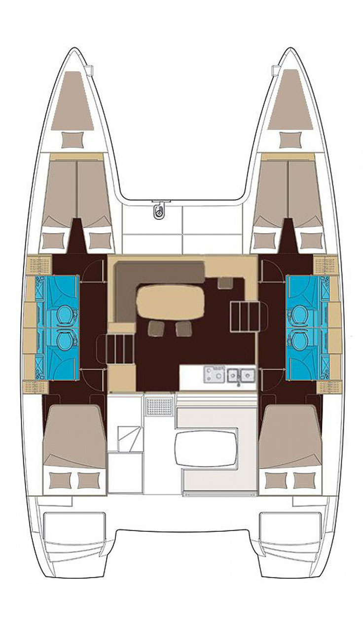 Lagoon 400 (4+2Cab/4WC) Sketch