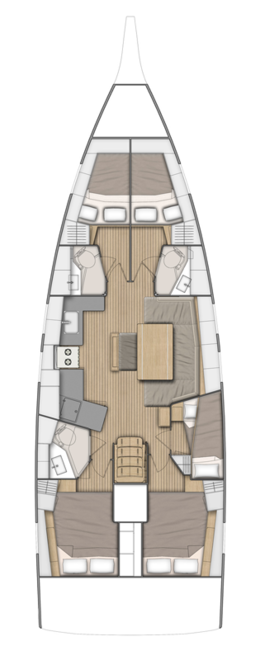 Oceanis 46.1 (5cab/3wc) Sketch