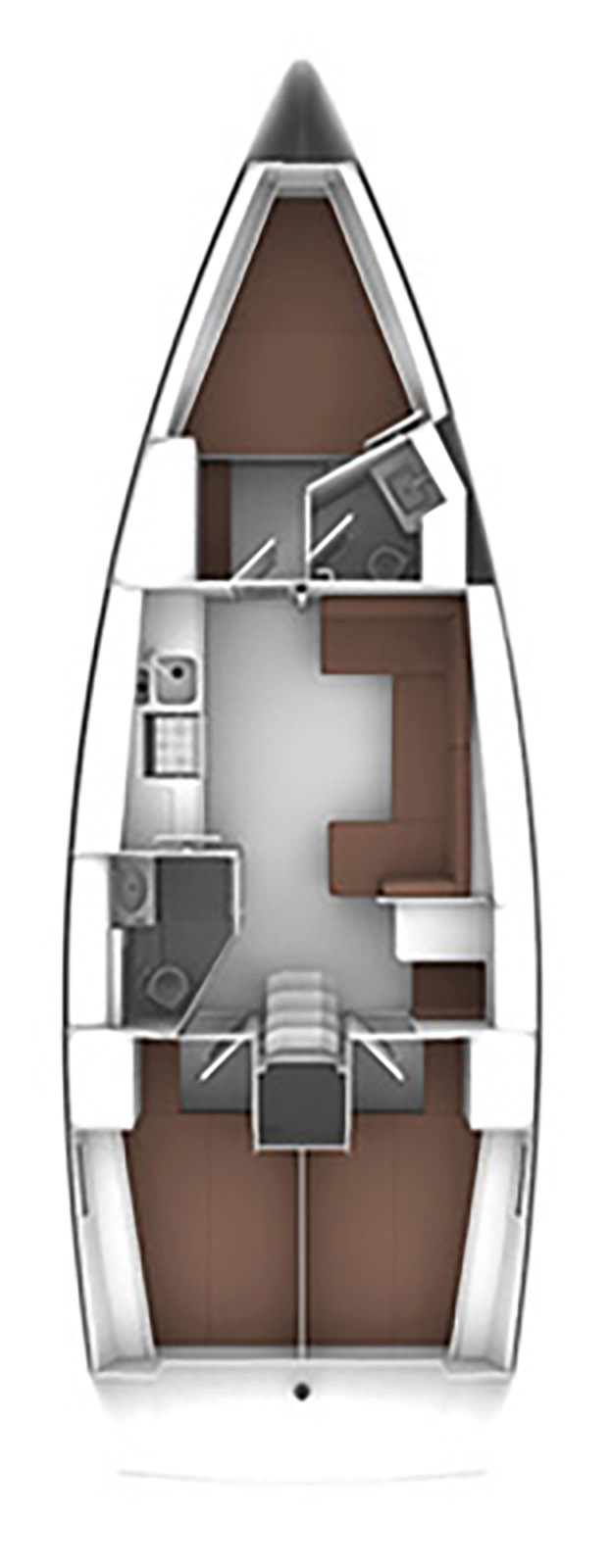 Bavaria Cruiser 41 (3 cab) Sketch