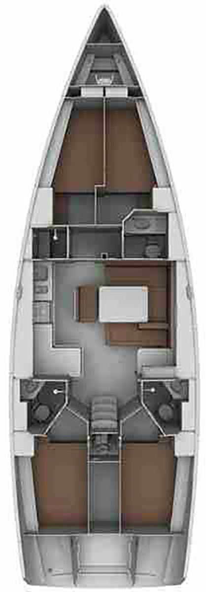 Bavaria Cruiser 46 (4 cab/3WC) Sketch