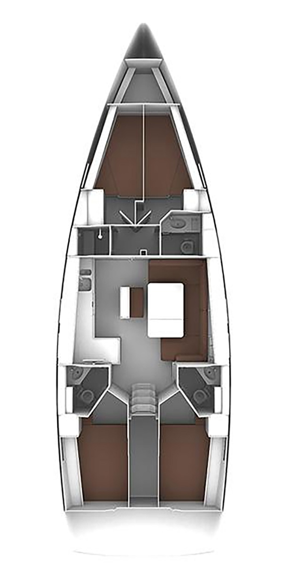 Bavaria Cruiser 46 (4 cab/3WC) Sketch