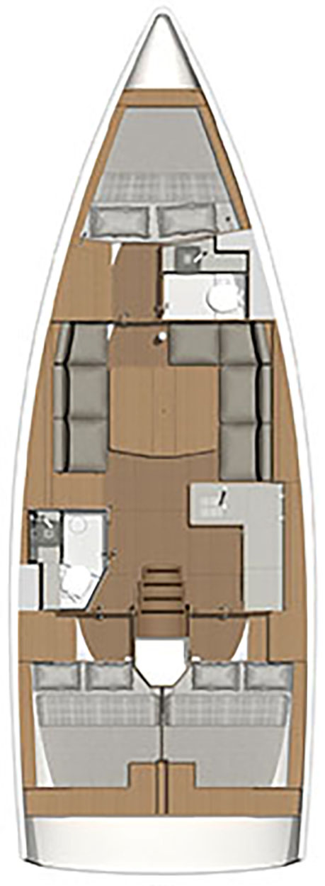 Dufour 390 Grand Large (3cab/2WC) Sketch