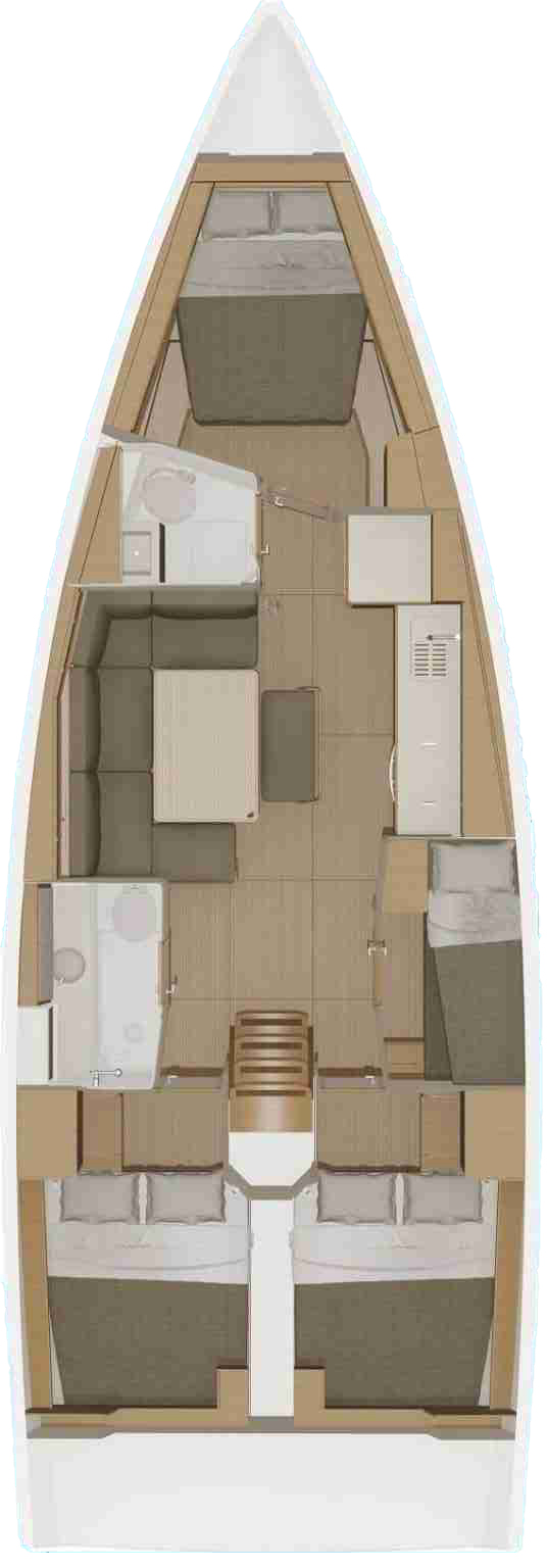 Dufour 430 Grand Large (4cab) Sketch