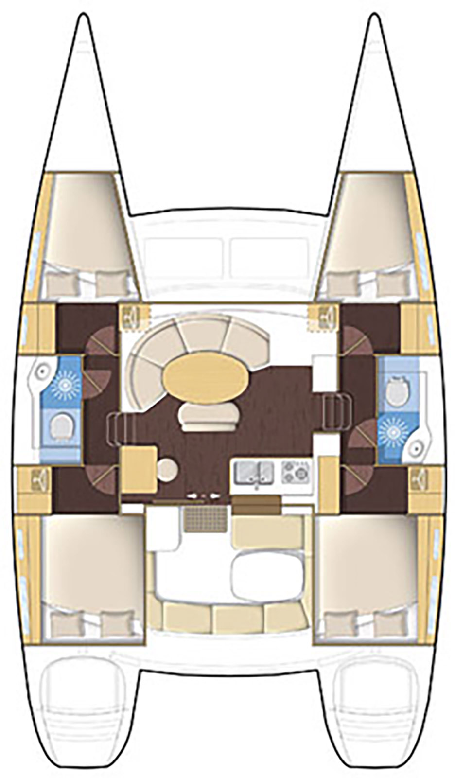 Lagoon 380 (4cab/2wc) Sketch
