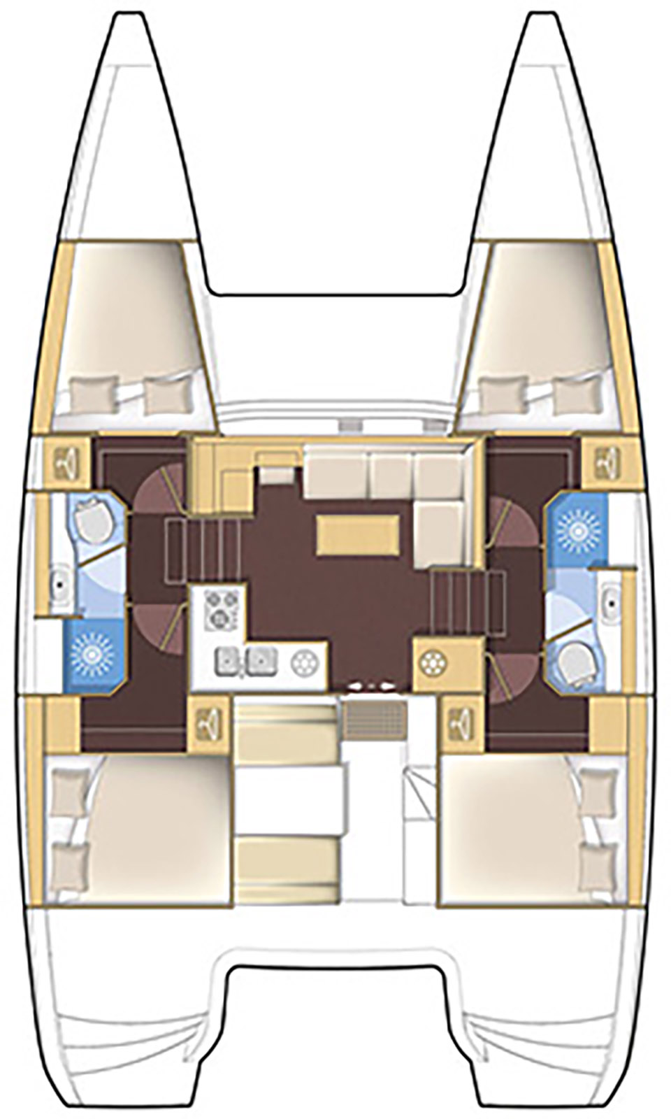 Lagoon 39 (4cab/2wc) Sketch