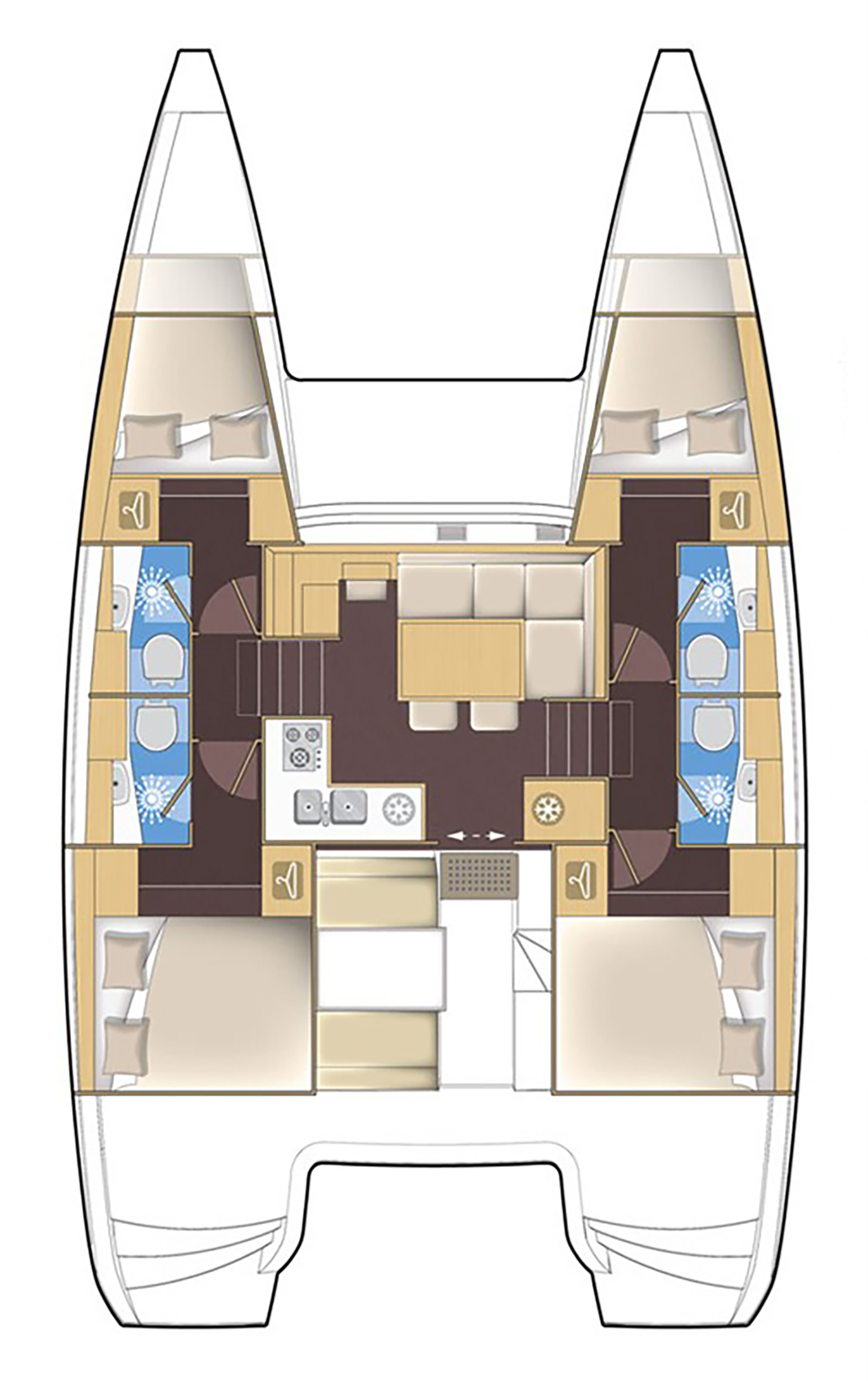 Lagoon 39 (4cab/2wc) Sketch
