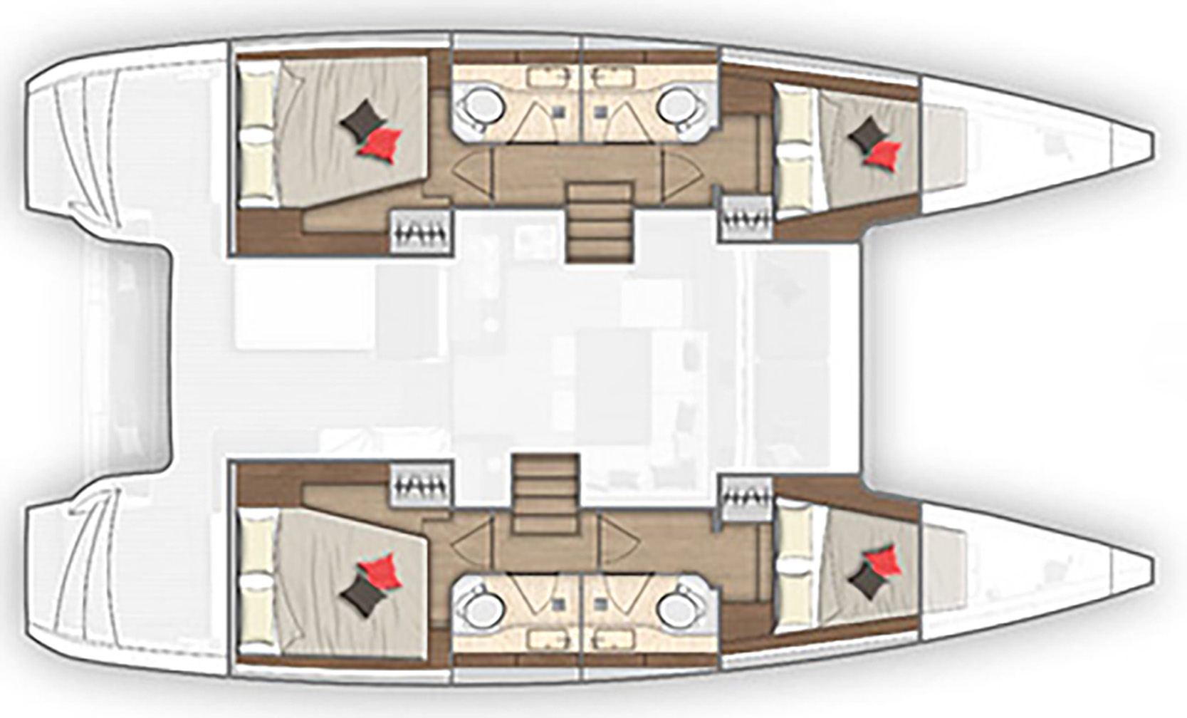 Lagoon 40 (4+2Cab/4wc) Sketch