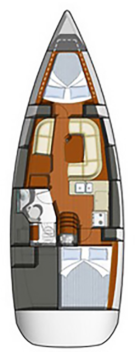 Sun Odyssey 36i (2 cab) Sketch