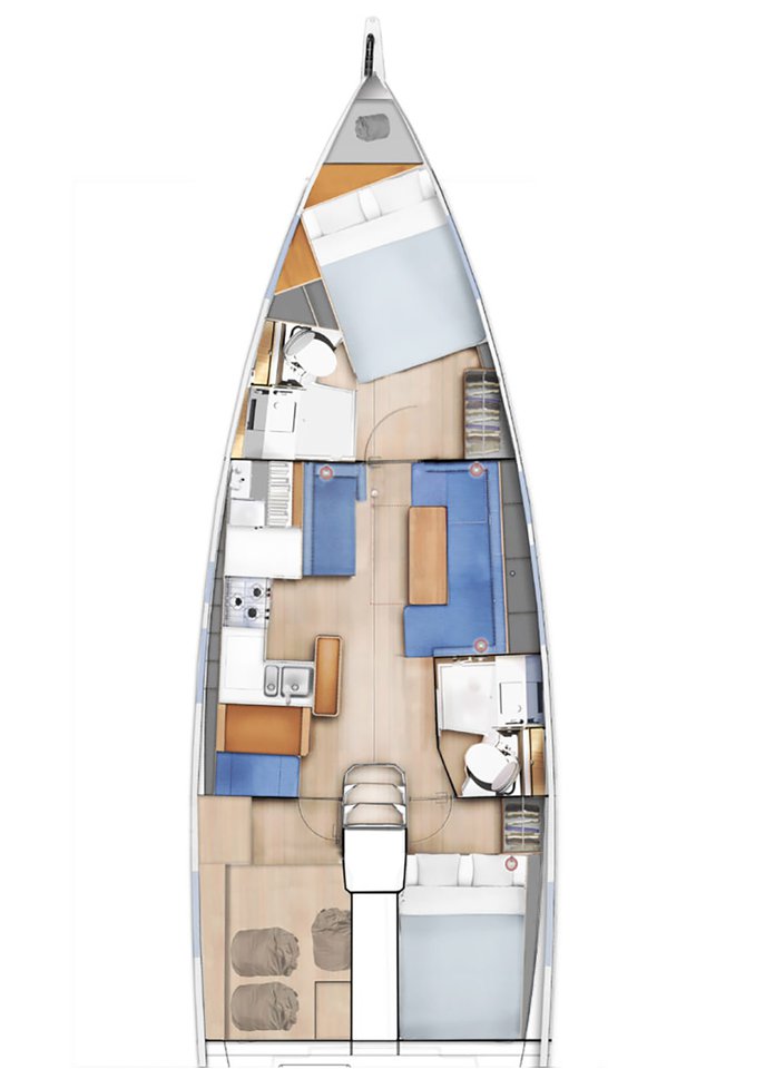 Sun Odyssey 410 (3cab) Sketch