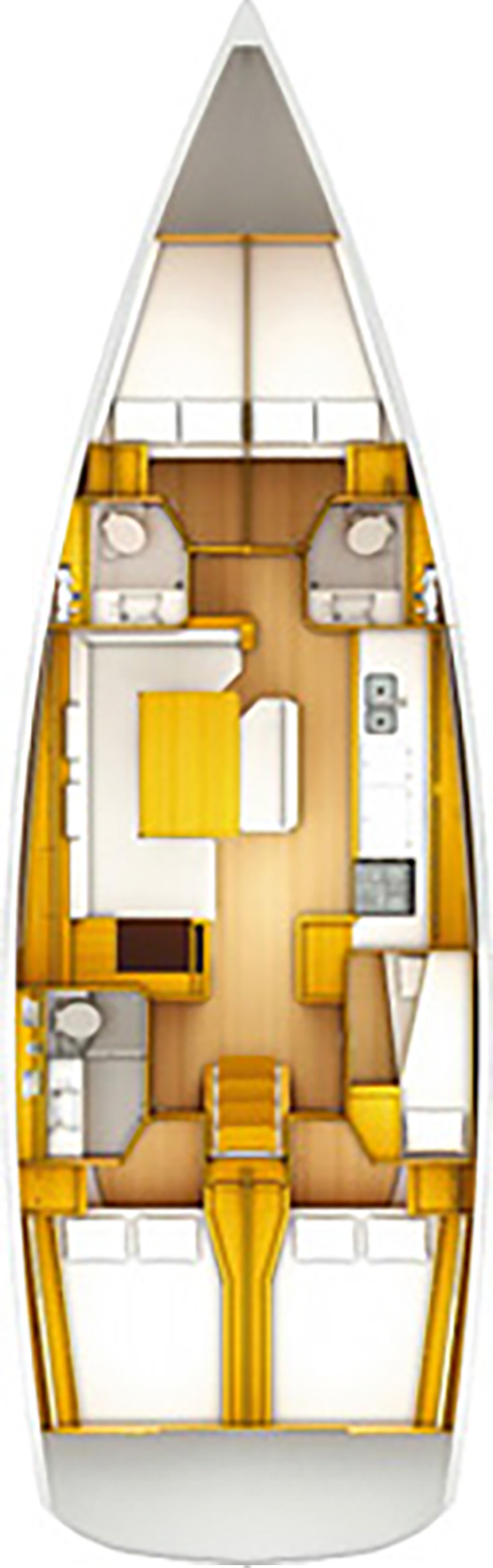 Sun Odyssey 509 (5cab/3wc) Sketch