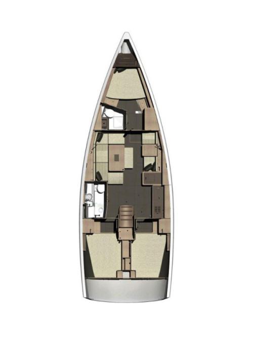 Grundriss von Dufour 412 Grand Large Matul