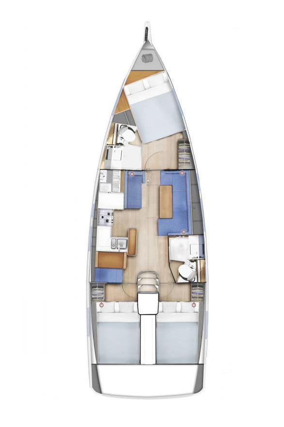 Sun Odyssey 410 (3cab) Sketch