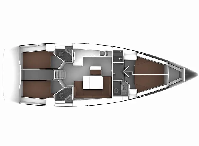 Bavaria Cruiser 46 (4 cab/3WC) Sketch