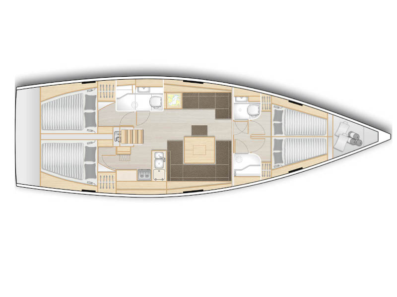 Hanse 458 (4cab/2wc) Sketch
