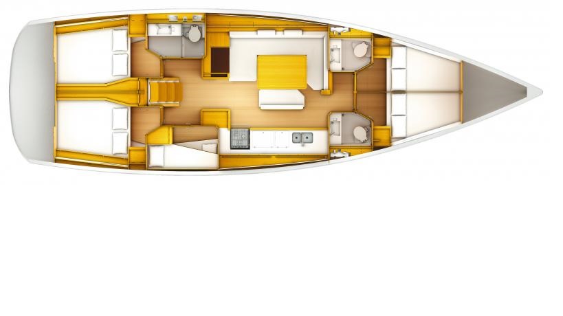 Sun Odyssey 519 (5cab/3wc) Sketch