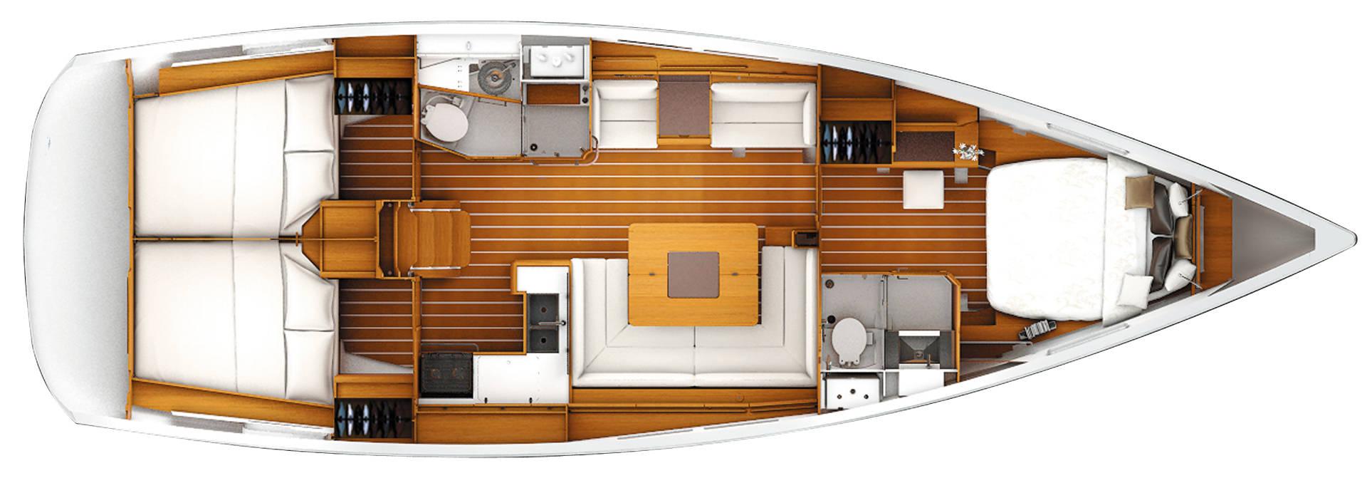 Sun Odyssey 449 (3 cab) Sketch