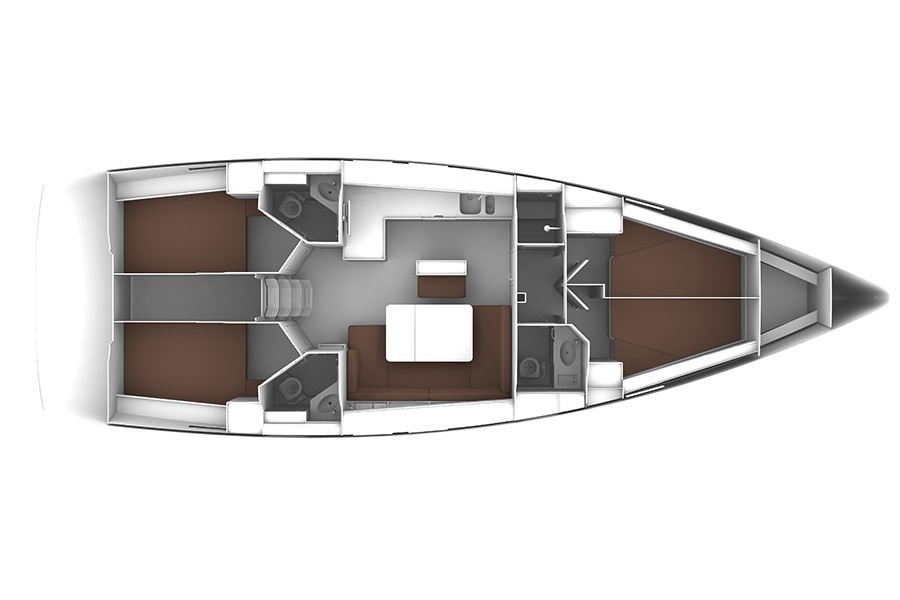 Bavaria Cruiser 46 (4 cab/3WC) Sketch