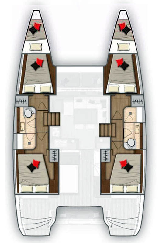 Lagoon 40 (4+2Cab/4wc) Sketch