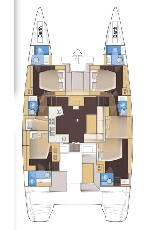 Lagoon 52 F (6+2cab/6wc) Sketch