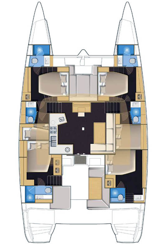 Lagoon 52 F (6+2cab/6wc) Sketch