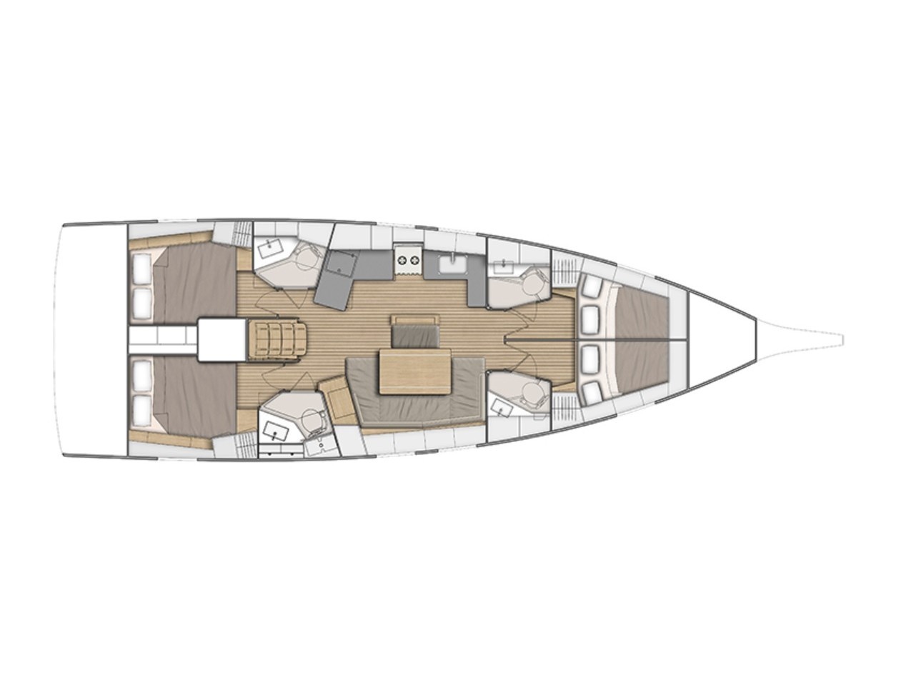 Oceanis 46.1 (4cab/4wc) Sketch