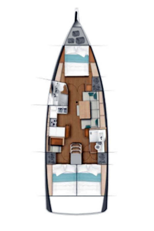 Sun Odyssey 440 (3 cab) Sketch