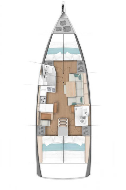 Sun Odyssey 440 (4 cab) Sketch
