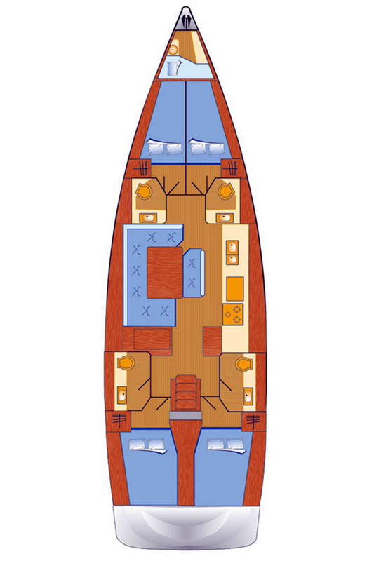 Sun Odyssey 519 (4+1cab/4wc) Sketch