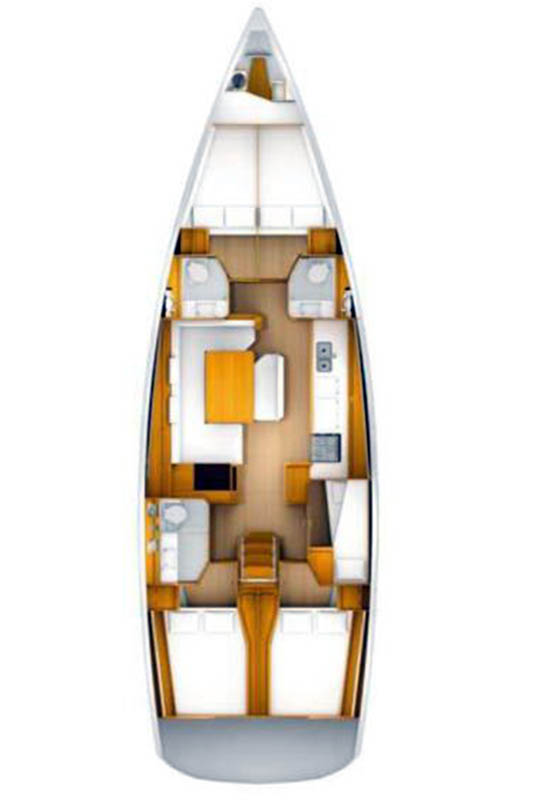Sun Odyssey 519 (5cab/3wc) Sketch