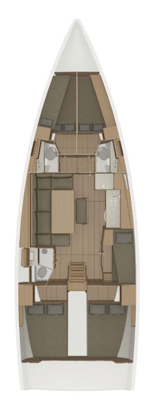 Dufour 460 Grand Large (5cab) Sketch