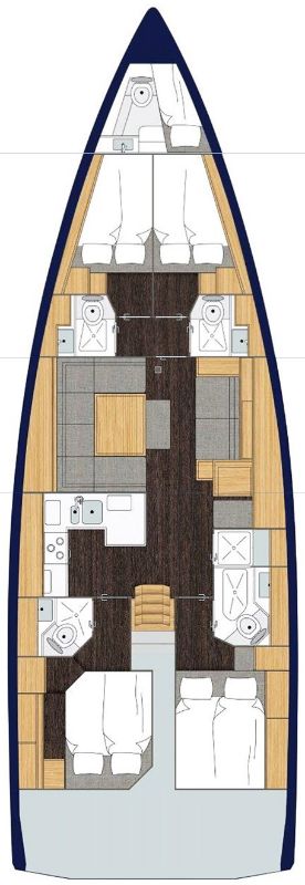 Bavaria C50 Style - 4 + 1 cab. Sketch