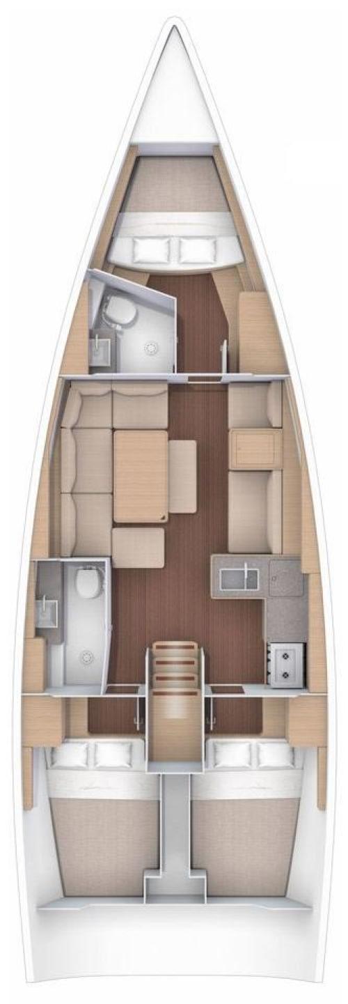 Grundriss von Dufour 412 Grand Large Amazing