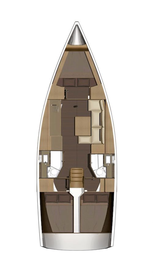Dufour 382 Grand Large (3 cab/2wc) Sketch