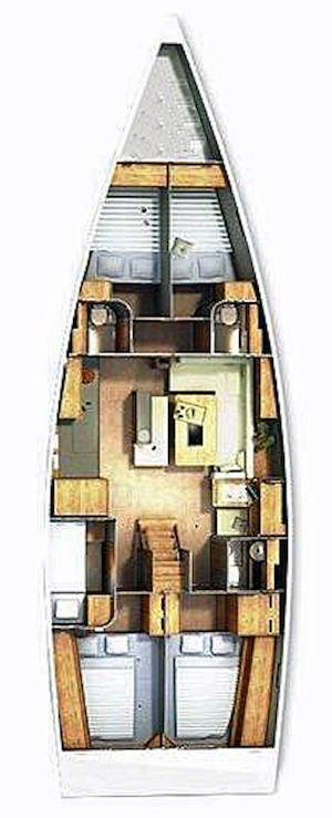 Hanse 505 (5cab/3wc) Sketch