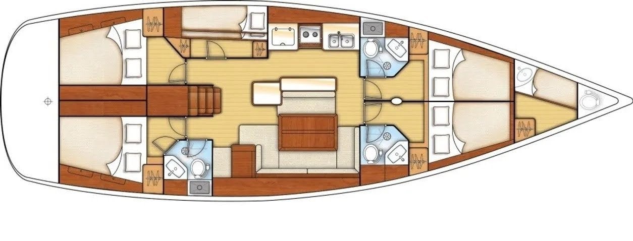 Oceanis 50 (5+1Cab/3+1WC) (new 2009) Sketch