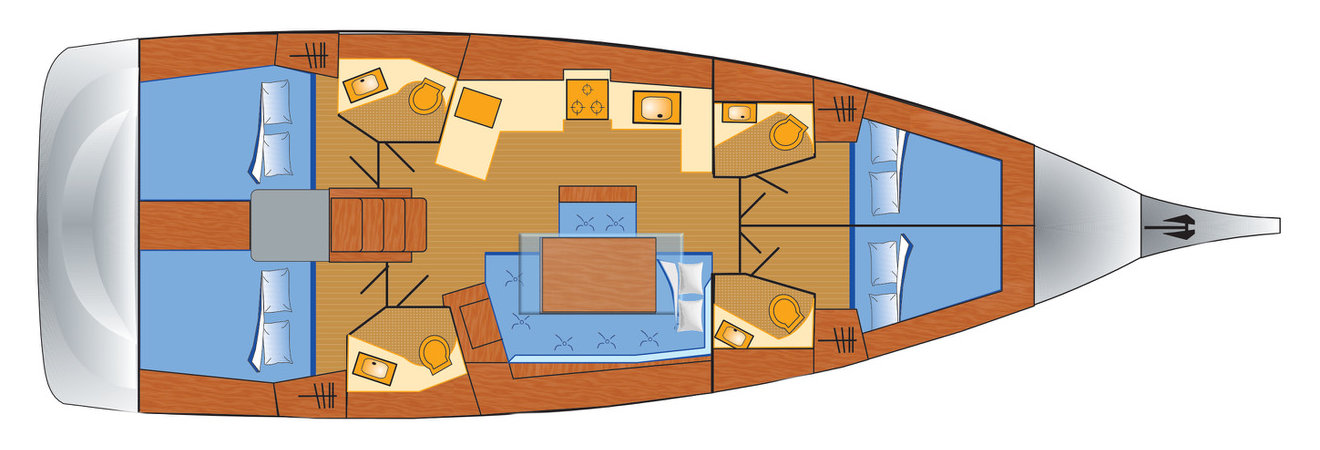 Oceanis 46.1 (4cab/4wc) Sketch
