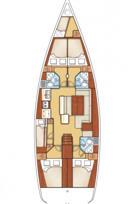 Oceanis 50 (5+1Cab/3+1WC) (new 2009) „Mississippi“ als Charteryacht