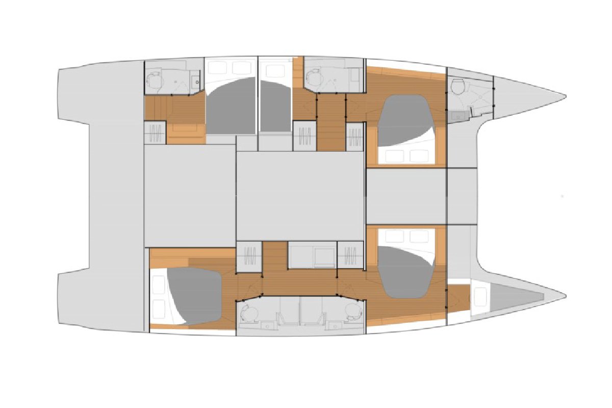 Fountaine Pajot Tanna 47 - 5 + 1 cab. Sketch