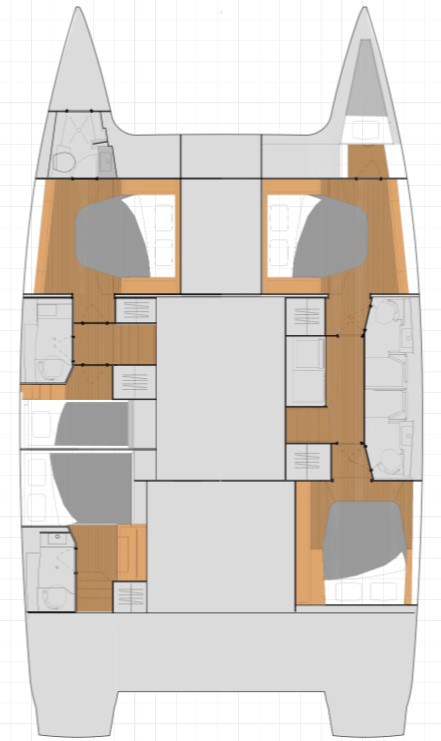 Fountaine Pajot Tanna 47 - 5 + 1 cab. Sketch