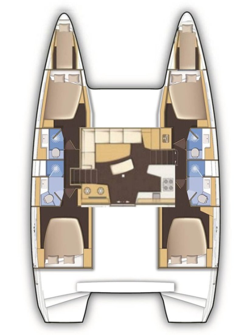 Lagoon 42 (4+2cab/4wc) Sketch