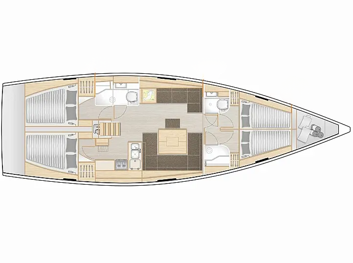 Hanse 458 (4cab/2wc) Sketch